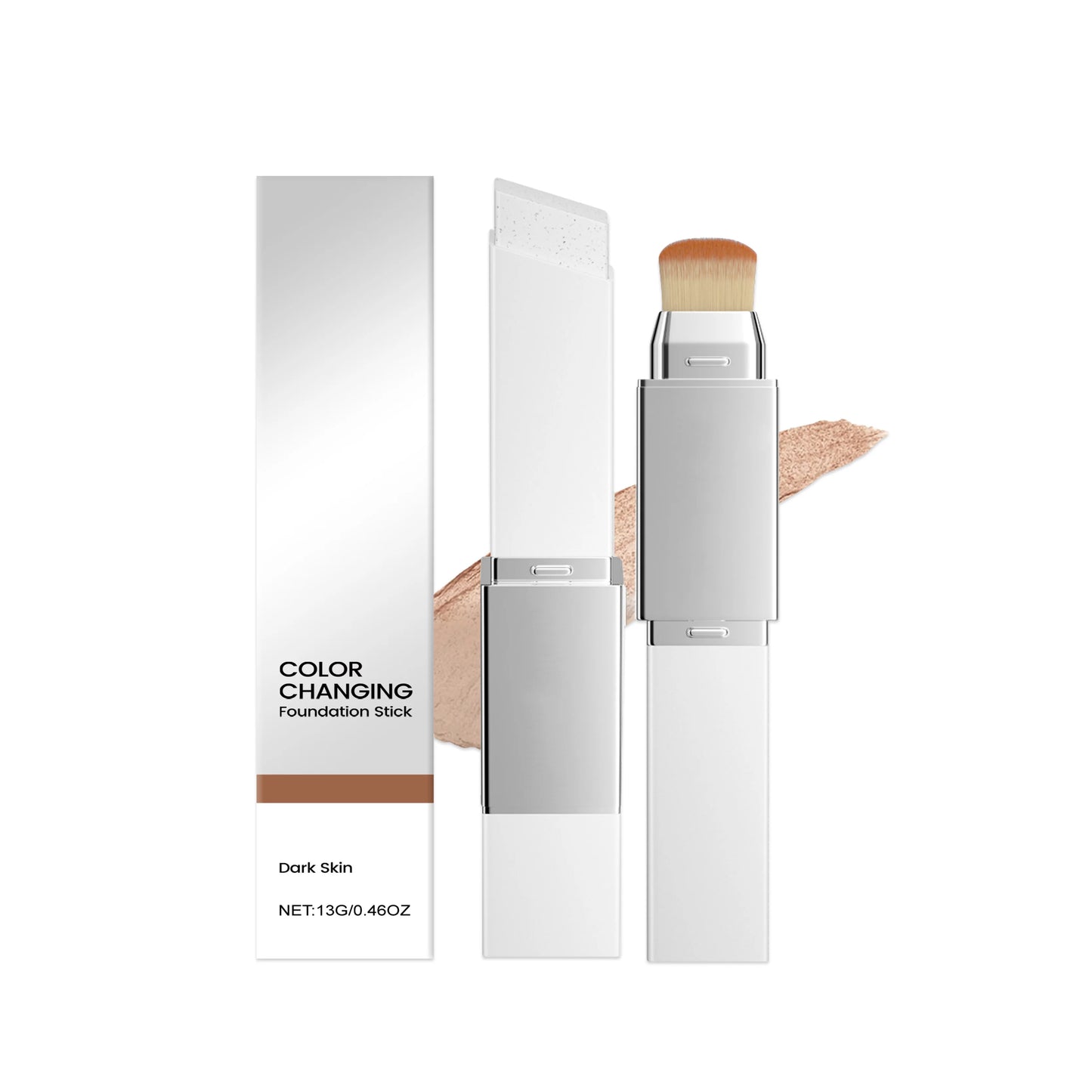 Color-changing 2-in-1 Makeup Foundation Stick Moisturizing Lightweight Brighten Matte Base Makeup Foundation Concealer Makeup
